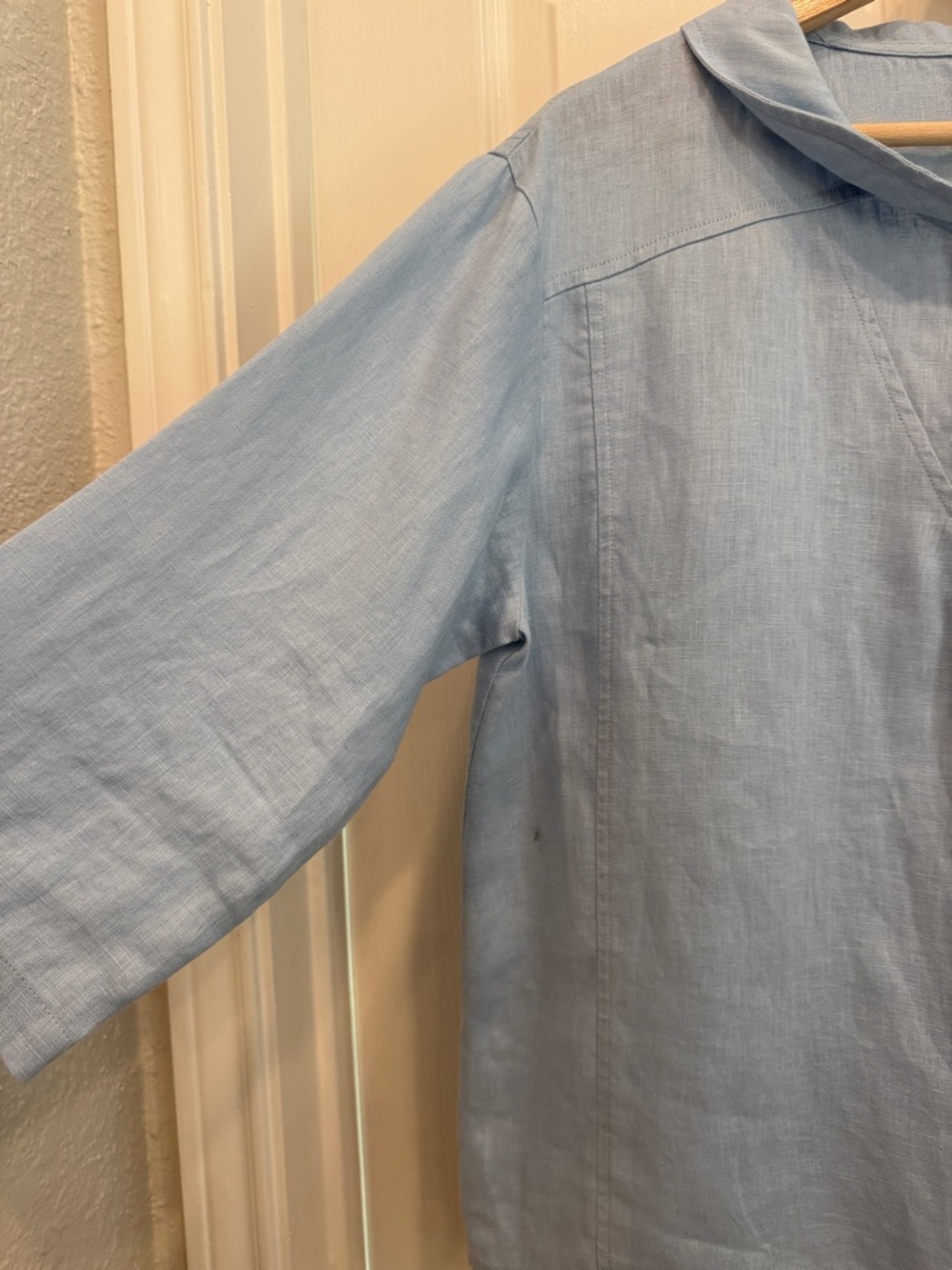 Lintico shawl collar linen blouse - Picture 4 of 9